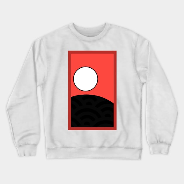 Hanafuda Full Moon Crewneck Sweatshirt by diffrances